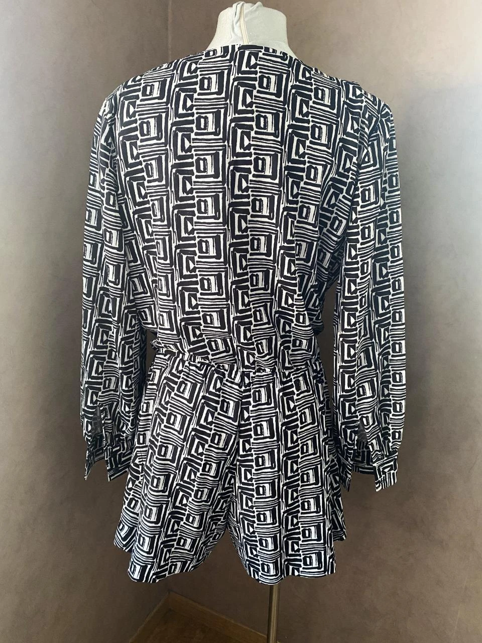 Combinishort La Fée Maraboutée maat 42 zwart & wit – Grafische print – photo 4